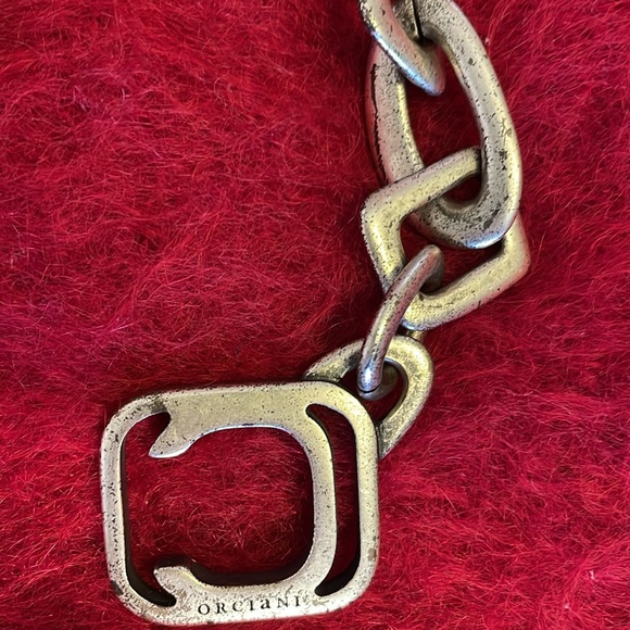 ORCIANI MADE IN ITALY GENUINE LEATHER BELT BAG with CHAIN DETAIL - Picture 13 of 14